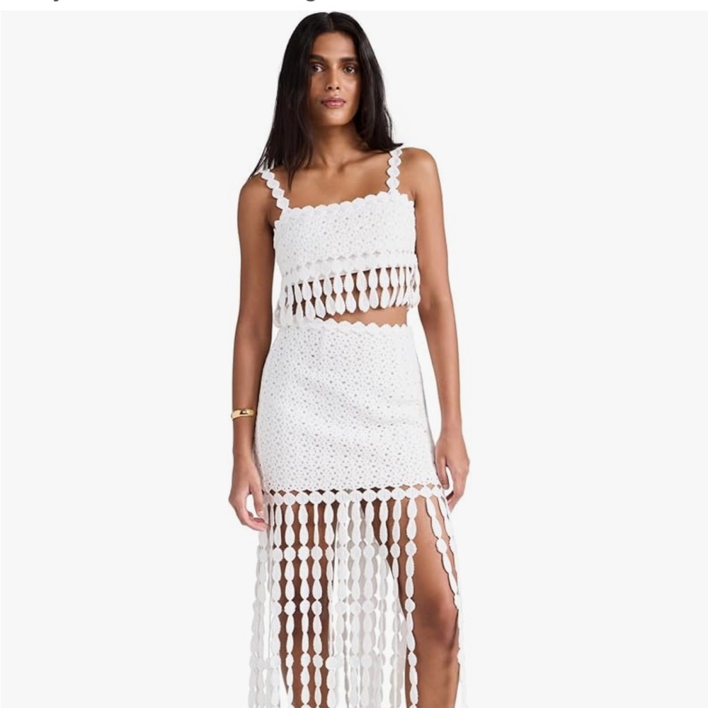 White Crochet Skirt